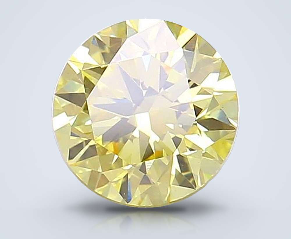 1.54 Ct. Fancy Intense Yellow Round Lab Diamond