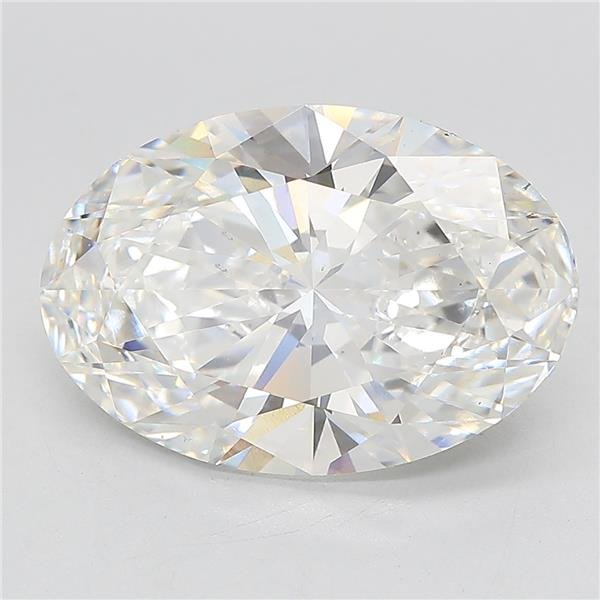 6.15ct F VS2 Rare Carat Ideal Cut Oval Lab Grown Diamond