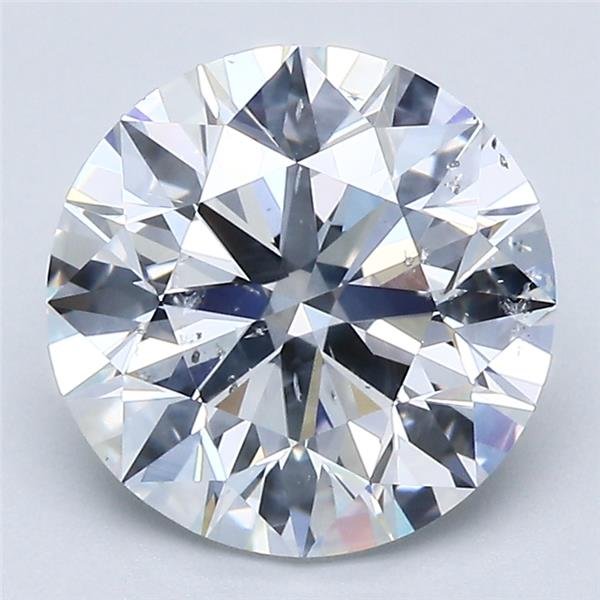 3.01ct D SI2 Rare Carat Ideal Cut Round Diamond