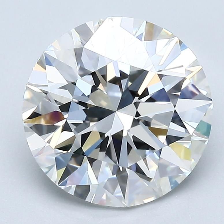 3.01ct F VS2 Rare Carat Ideal Cut Round Diamond
