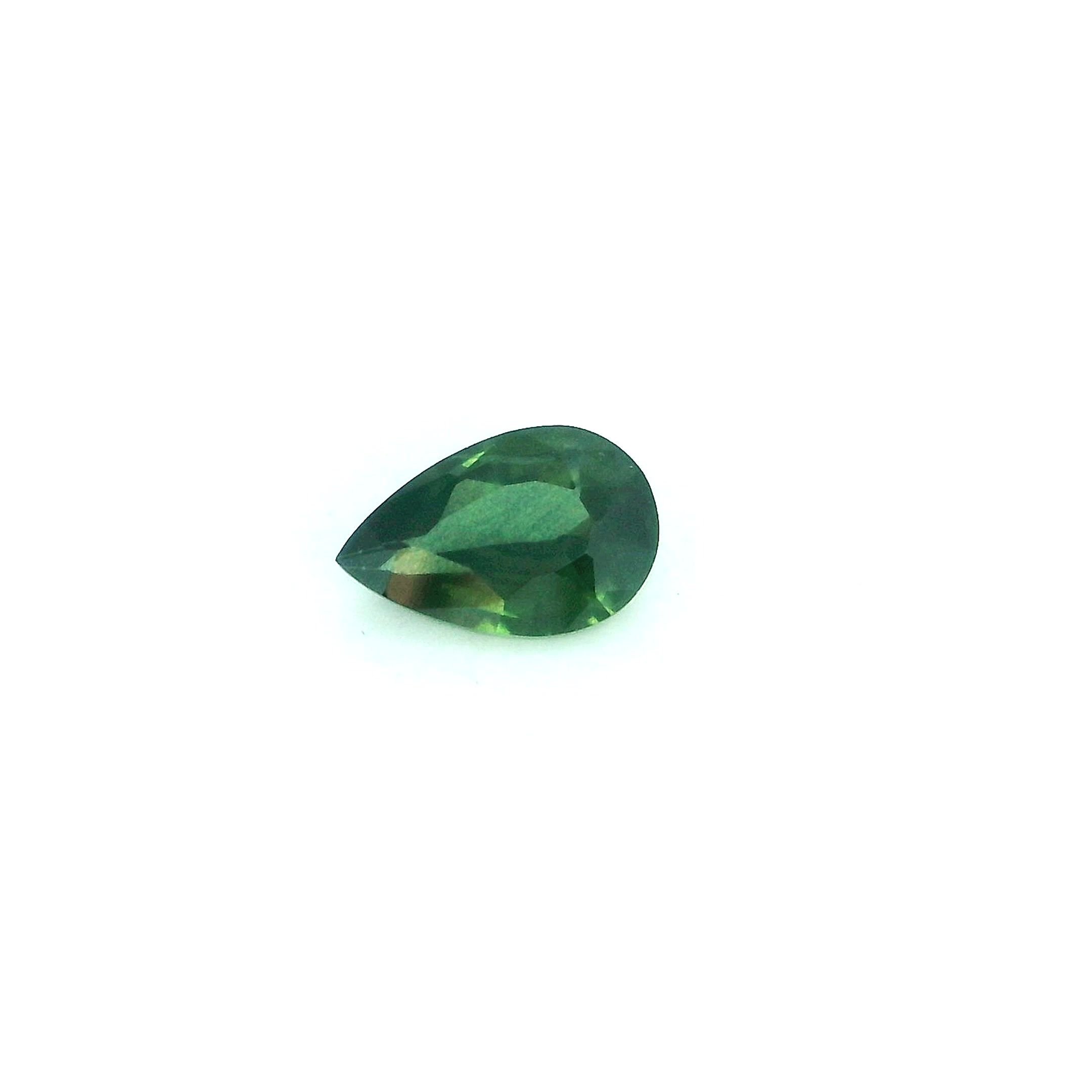 0.45 Carat Green Pear Sapphire