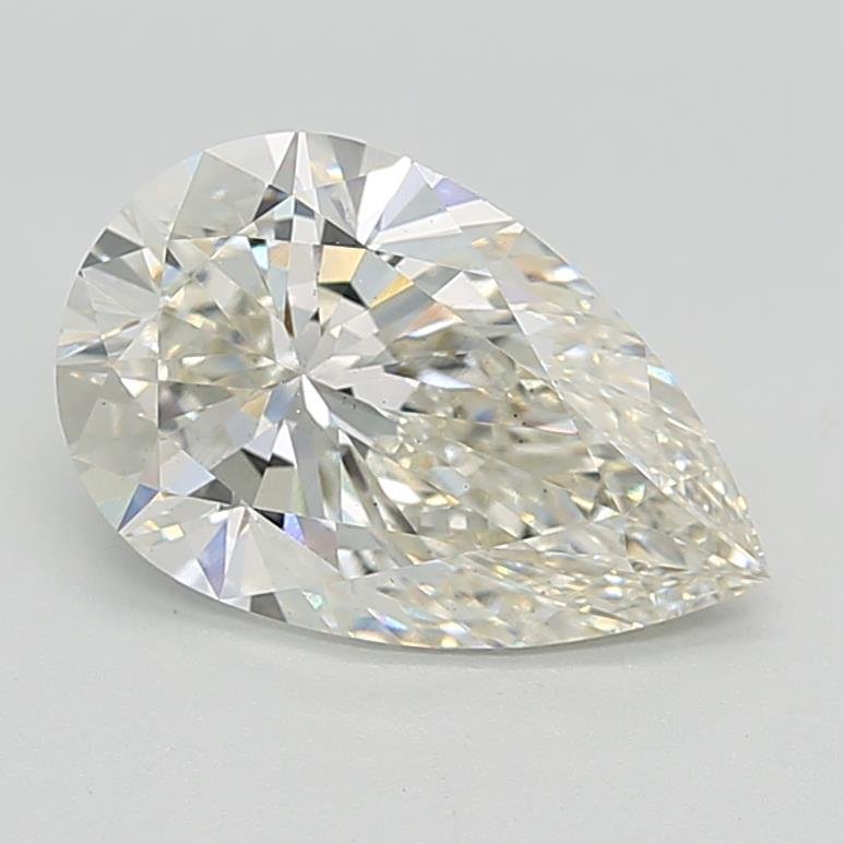 3.10ct H VS2 Rare Carat Ideal Cut Pear Lab Grown Diamond