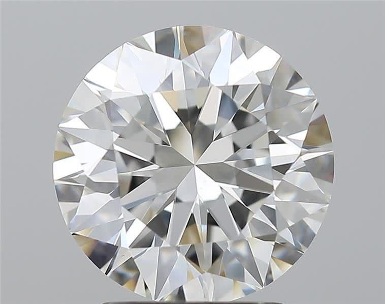 2.54ct H VS2 Rare Carat Ideal Cut Round Diamond