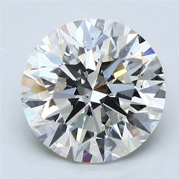 2.51ct J VS2 Rare Carat Ideal Cut Round Diamond