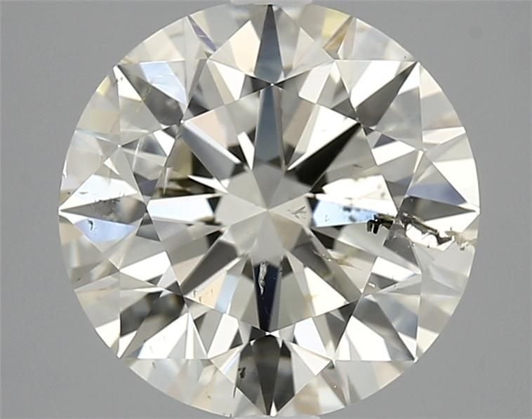 3.01ct K SI2 Rare Carat Ideal Cut Round Diamond