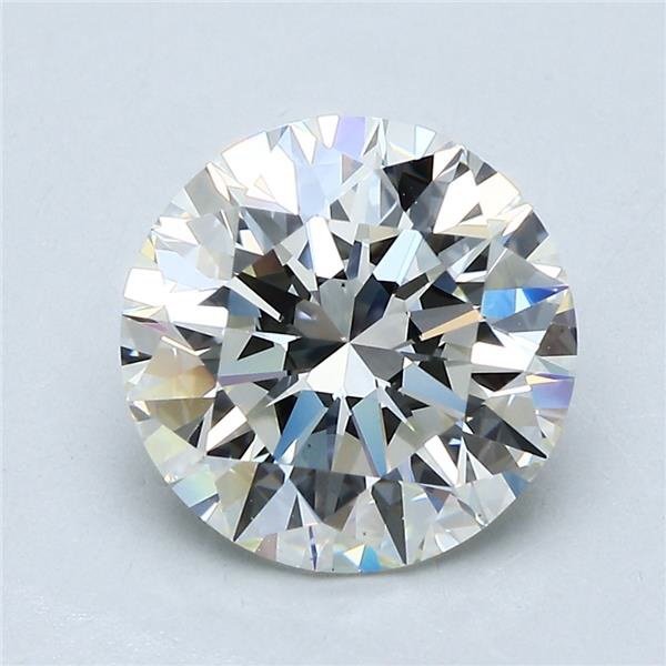 3.11ct J VS2 Rare Carat Ideal Cut Round Diamond