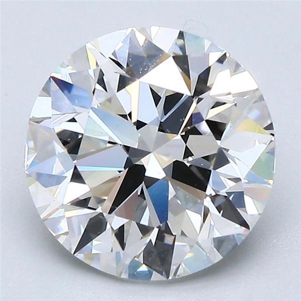 3.01ct H VS2 Rare Carat Ideal Cut Round Diamond