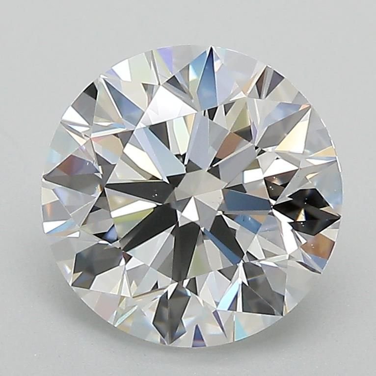 2.49ct D VS2 Rare Carat Ideal Cut Round Lab Grown Diamond