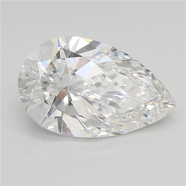 3.60ct F VVS2 Rare Carat Ideal Cut Pear Lab Grown Diamond