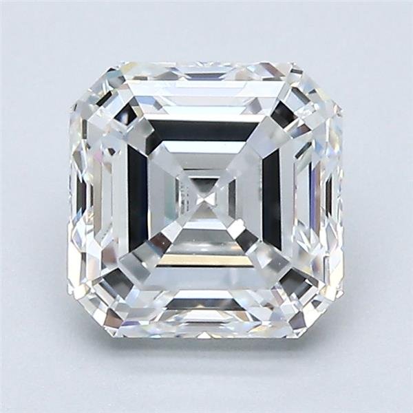 1.71ct F VS2 Rare Carat Ideal Cut Asscher Diamond