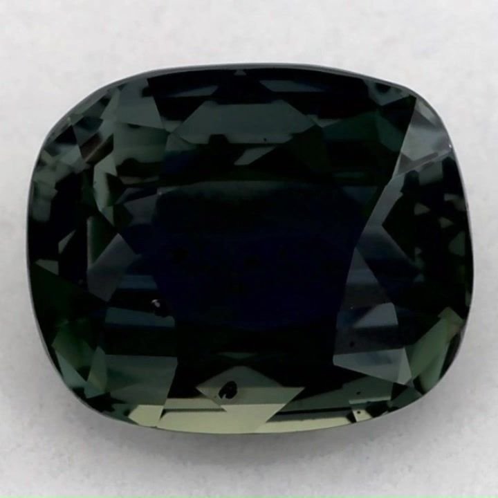 1.70 Carat Green Cushion Sapphire