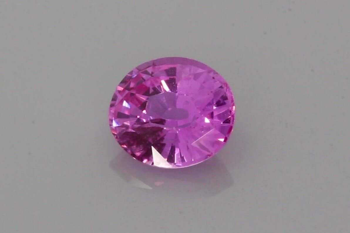1.70 Carat Vivid Pink Oval Sapphire