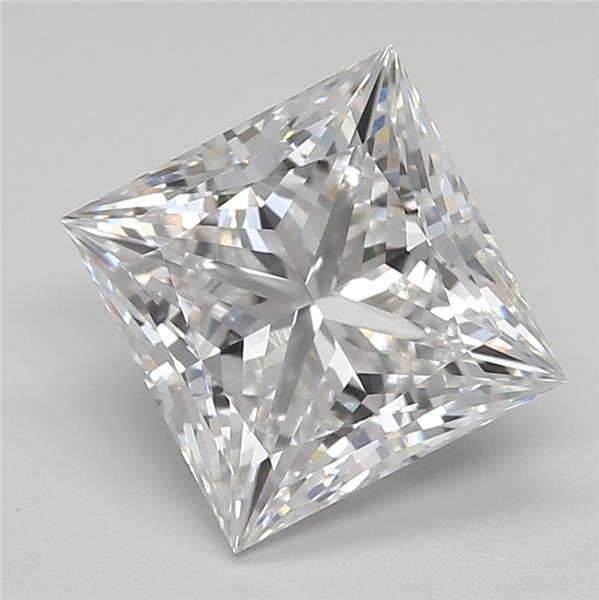 2.71ct E VVS2 Rare Carat Ideal Cut Princess Lab Grown Diamond