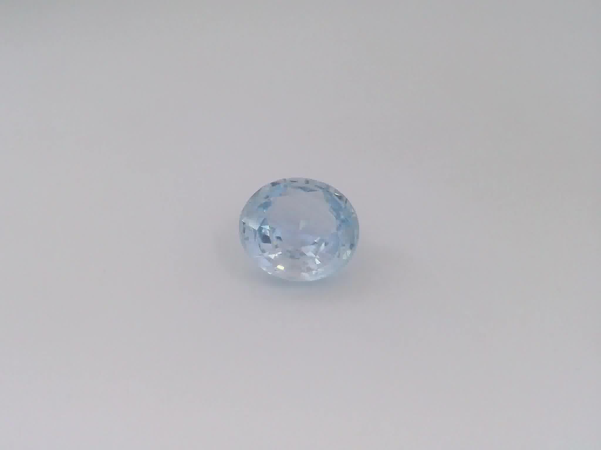 2.78 Carat Light Blue Round Sapphire