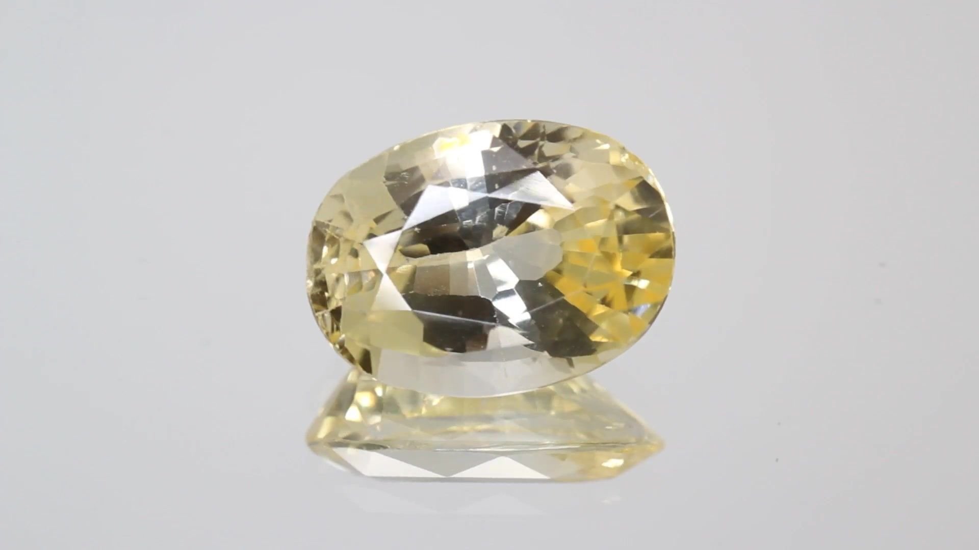 6.02 Carat Yellow Oval Sapphire