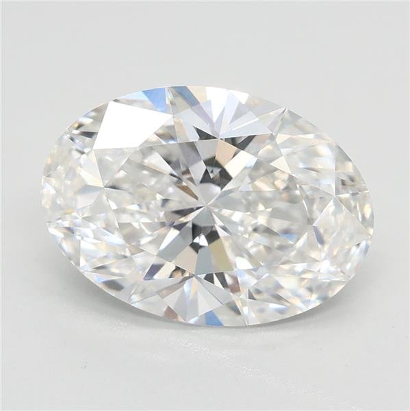 3.08ct F VVS2 Rare Carat Ideal Cut Oval Lab Grown Diamond