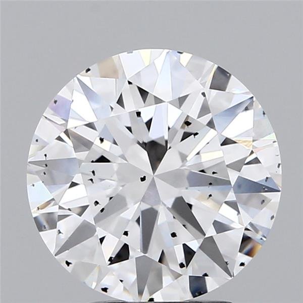 3.43ct E SI2 Excellent Cut Round Lab Grown Diamond