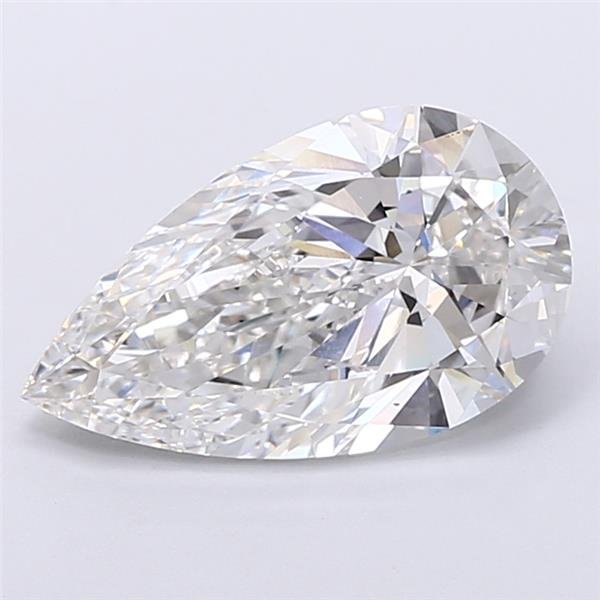 7.02ct F VS1 Rare Carat Ideal Cut Pear Lab Grown Diamond