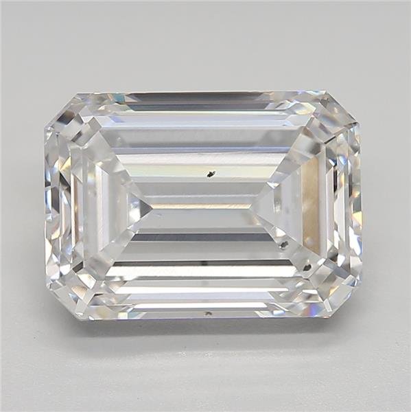 5.14ct G SI1 Rare Carat Ideal Cut Emerald Lab Grown Diamond