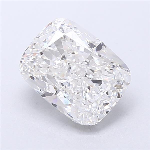 3.14ct F VVS2 Rare Carat Ideal Cut Cushion Lab Grown Diamond