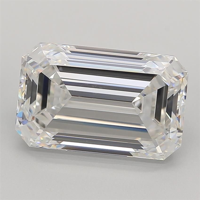 7.31ct E VVS2 Rare Carat Ideal Cut Emerald Lab Grown Diamond