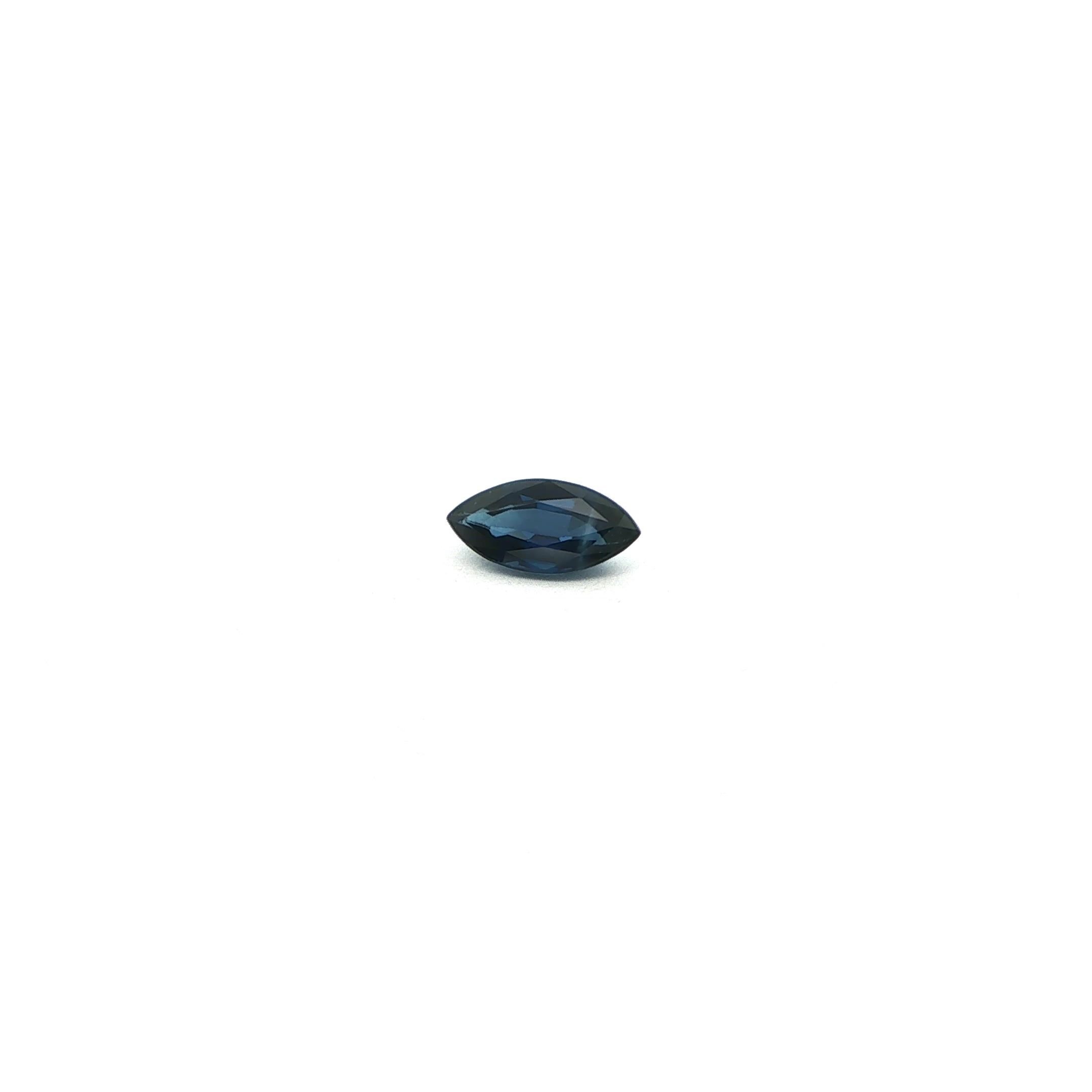 1.04 Carat Deep Blue Marquise Sapphire
