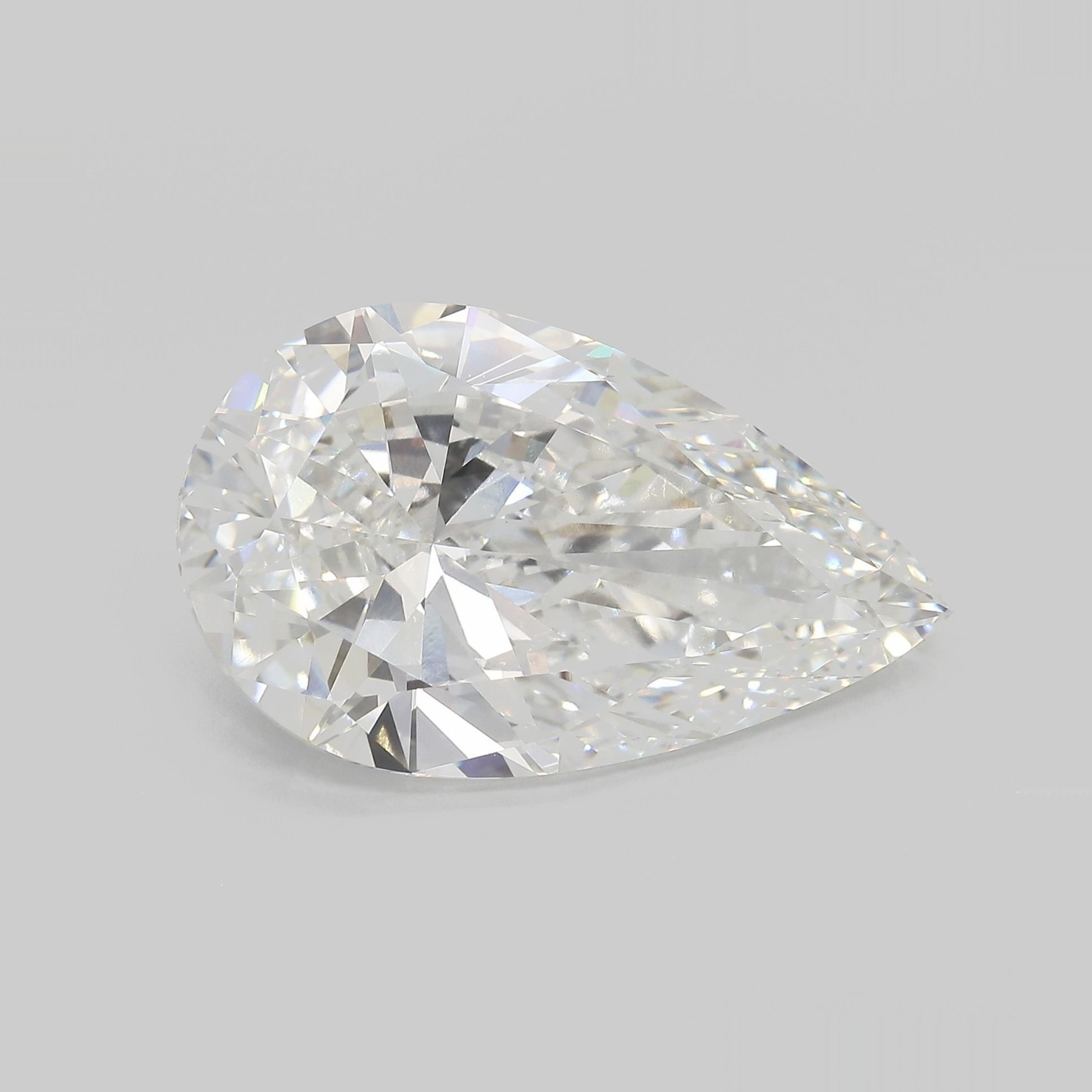 14.45ct F VS1 Rare Carat Ideal Cut Pear Lab Grown Diamond