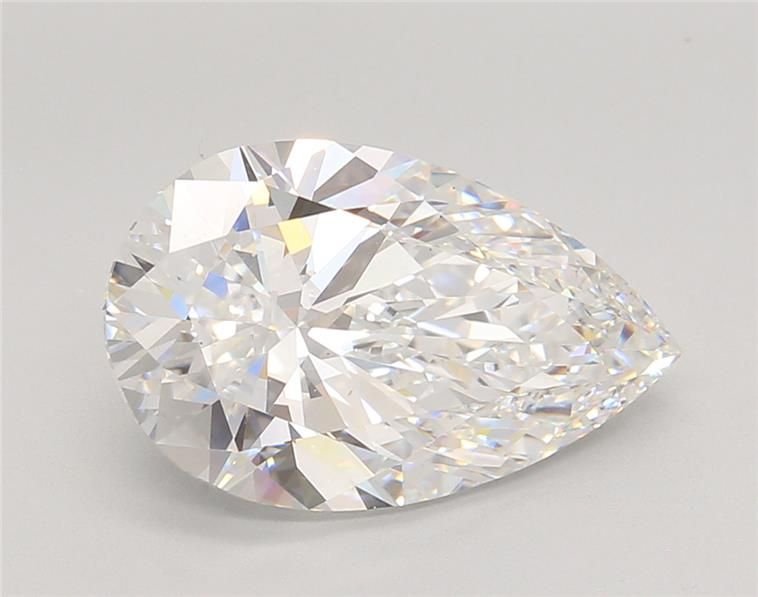 4.01ct E VS2 Rare Carat Ideal Cut Pear Lab Grown Diamond