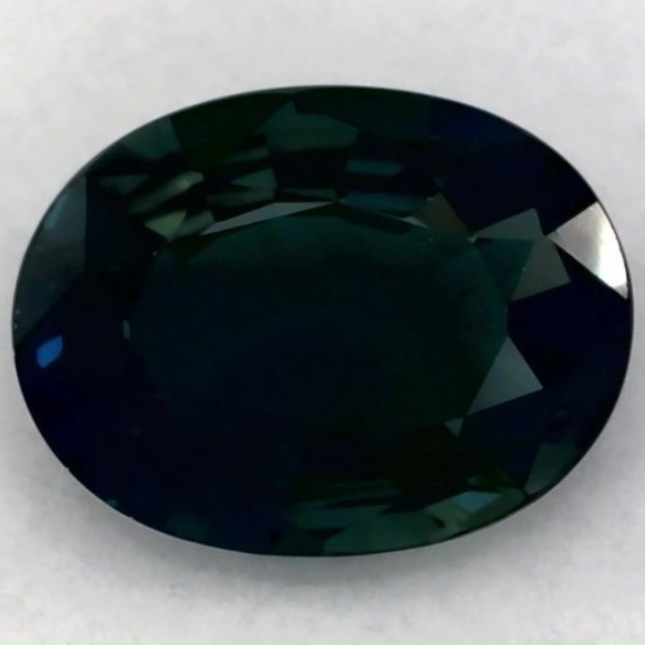1.24 Carat Green Oval Sapphire