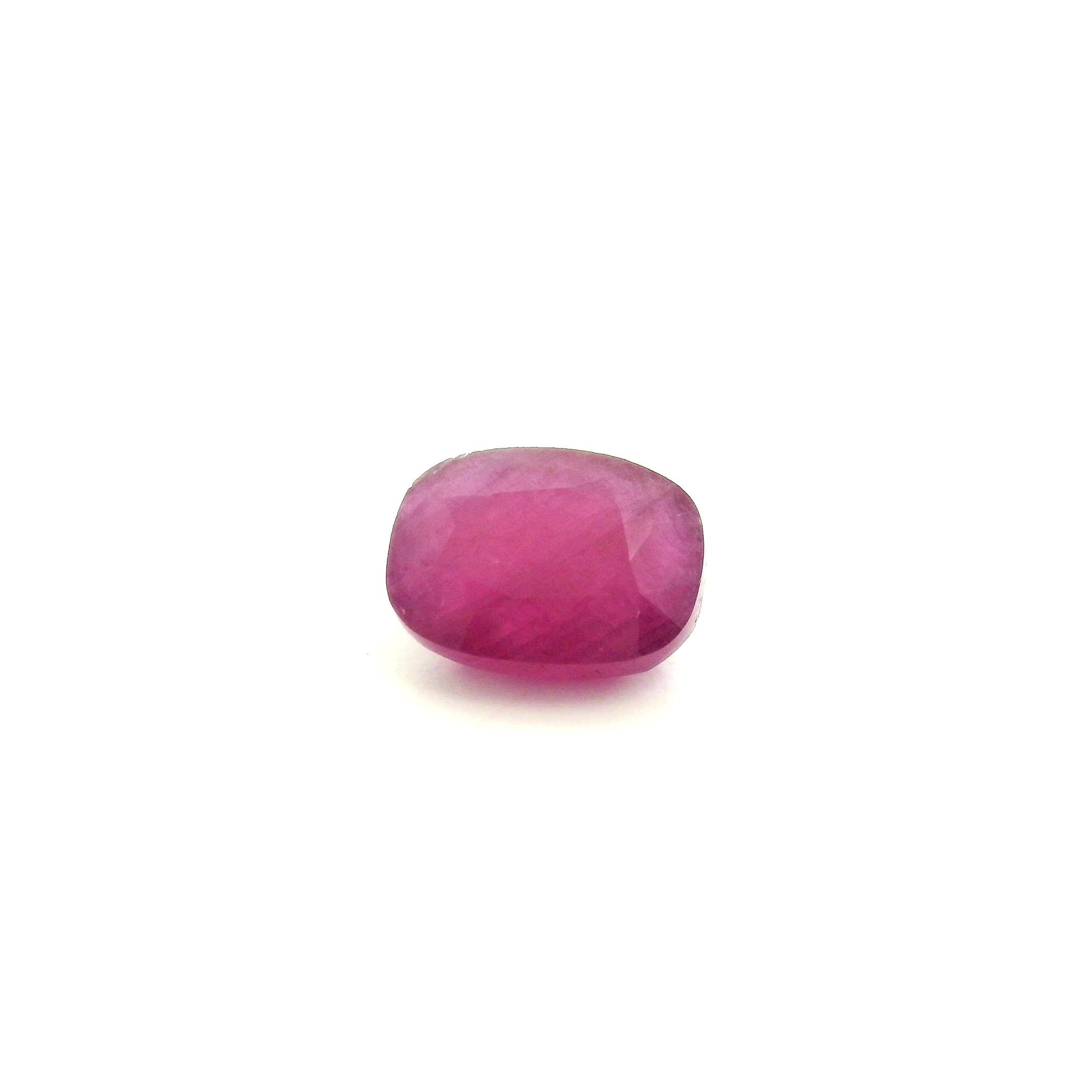 2.47 Carat Red Cushion Ruby
