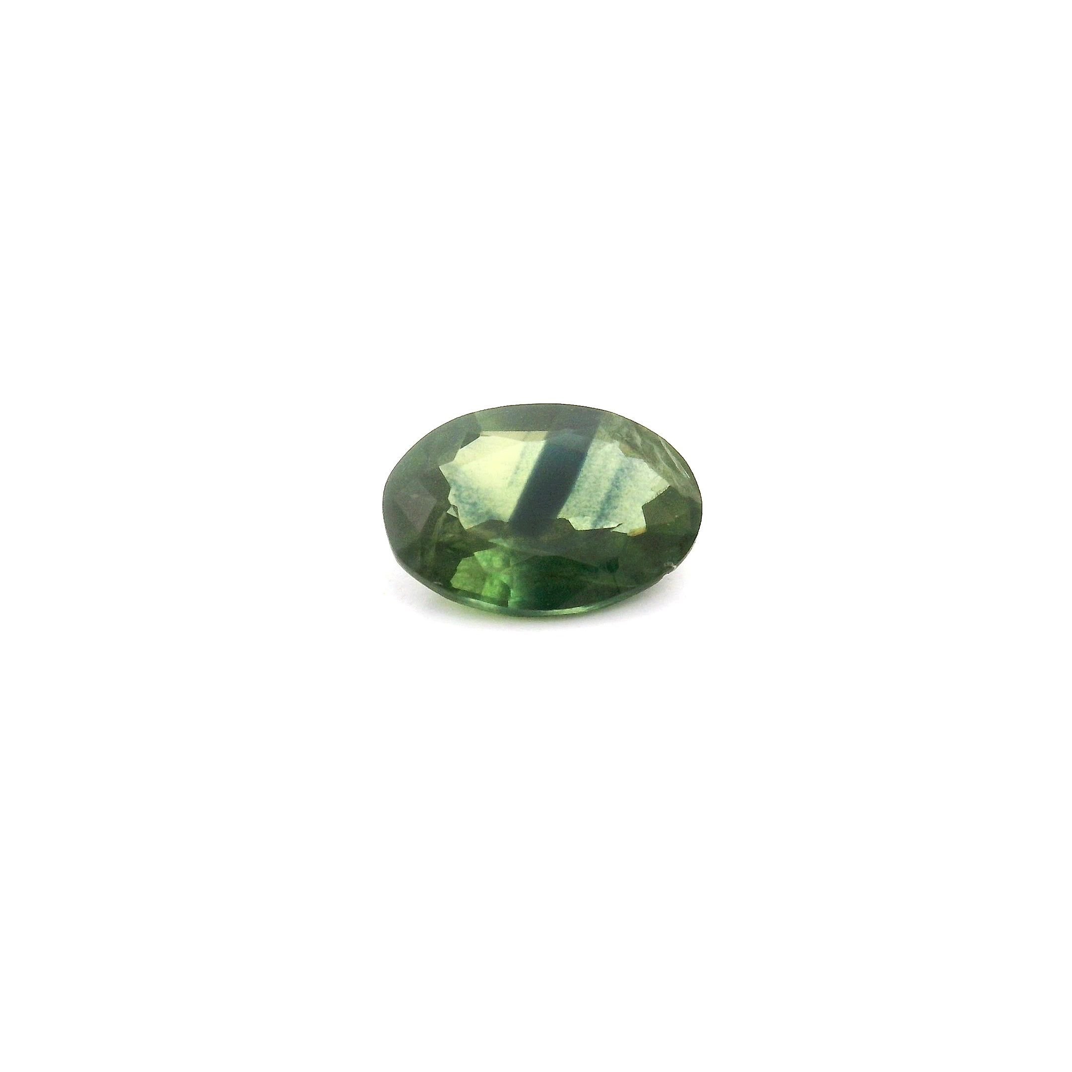 0.69 Carat Green Oval Sapphire