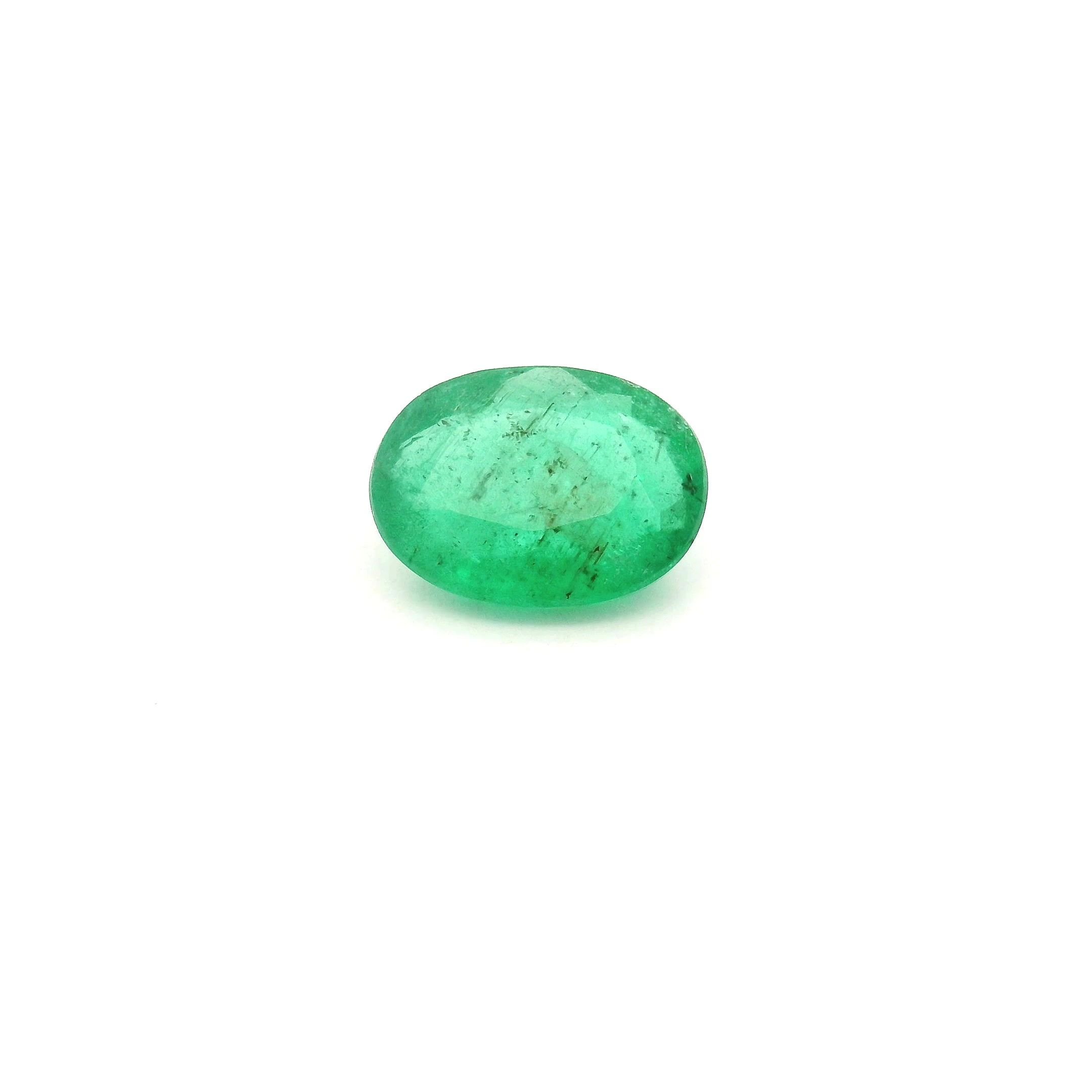 1.00 Carat Intense Green Oval Emerald