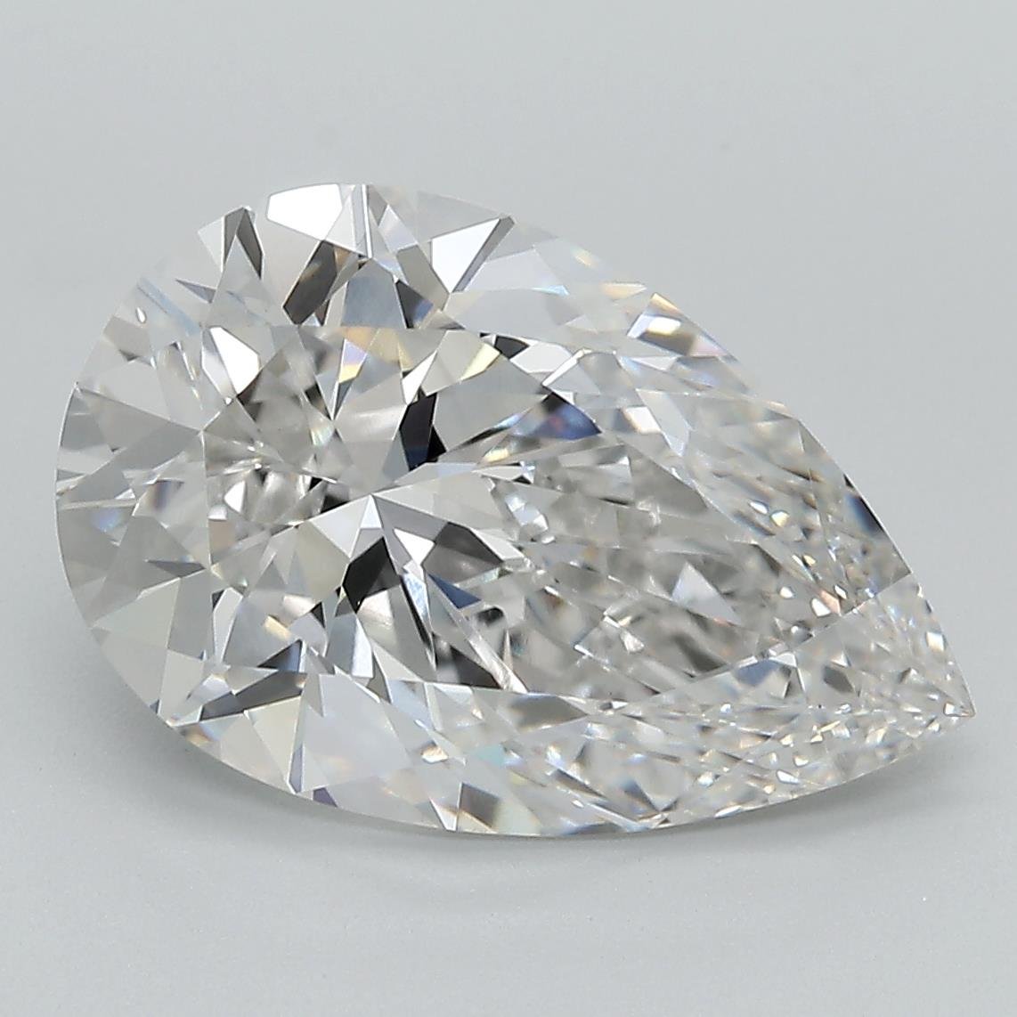 3.08ct H VS1 Rare Carat Ideal Cut Pear Lab Grown Diamond