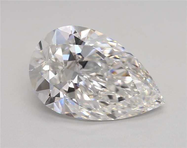 5.20ct F VVS2 Rare Carat Ideal Cut Pear Lab Grown Diamond