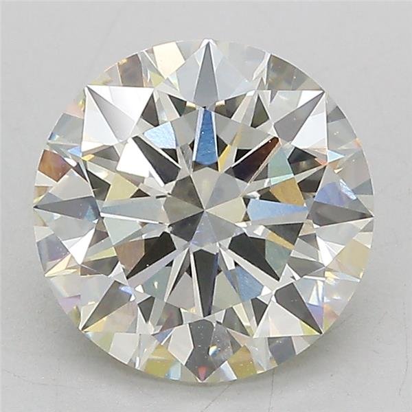 3.02ct J VVS2 Excellent Cut Round Lab Grown Diamond