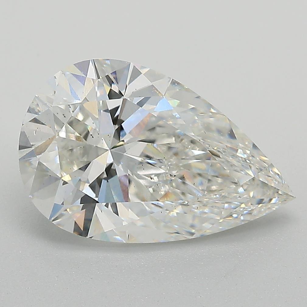 2.86ct F SI1 Rare Carat Ideal Cut Pear Lab Grown Diamond