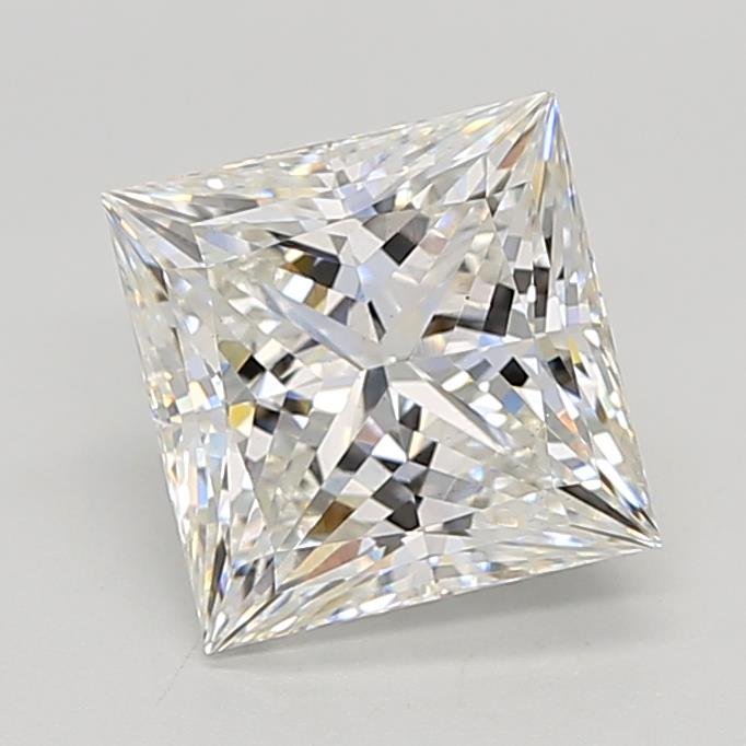 3.02ct F VS2 Rare Carat Ideal Cut Princess Lab Grown Diamond