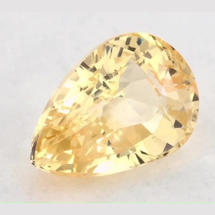 1.07 Carat Yellow Pear Sapphire