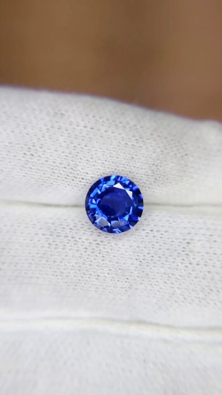2.06 Carat Blue Round Sapphire