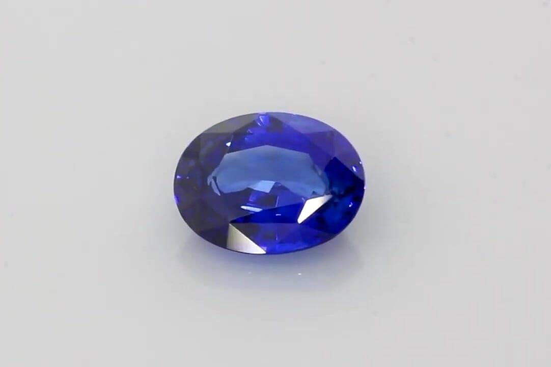 5.46 Carat Vivid Blue Oval Sapphire