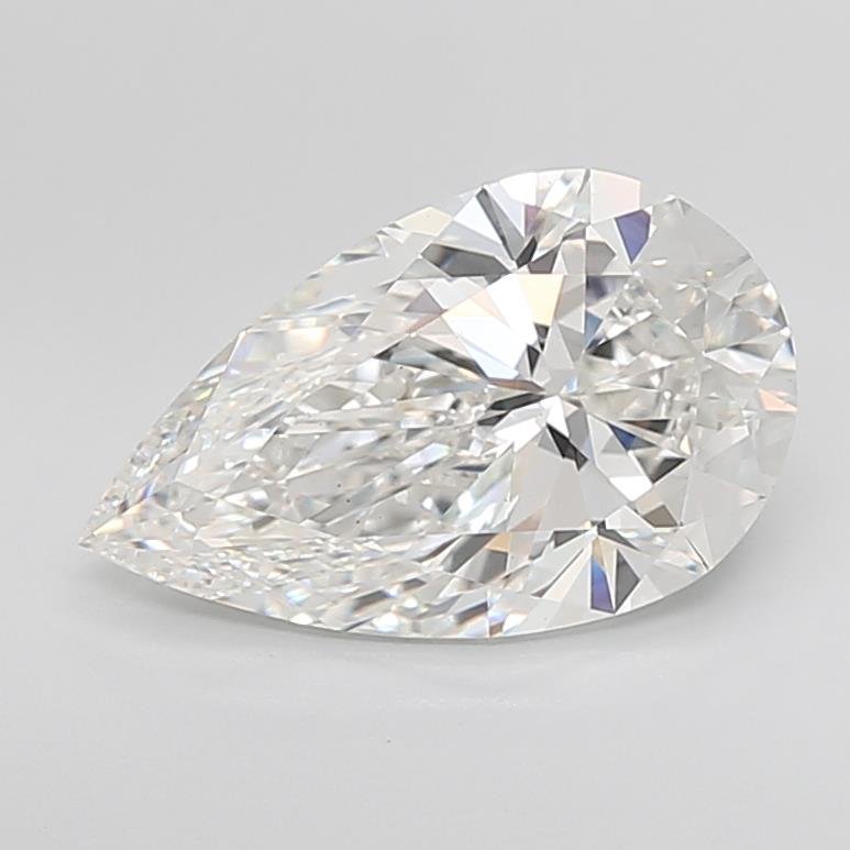 5.26ct F VS1 Rare Carat Ideal Cut Pear Lab Grown Diamond