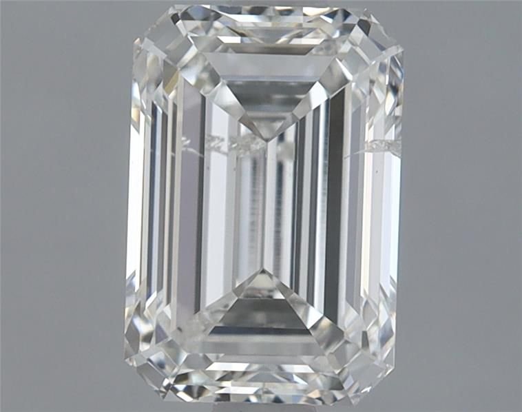 1.71ct H SI2 Rare Carat Ideal Cut Emerald Lab Grown Diamond