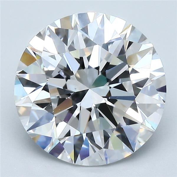 4.01ct D VS2 Rare Carat Ideal Cut Round Diamond