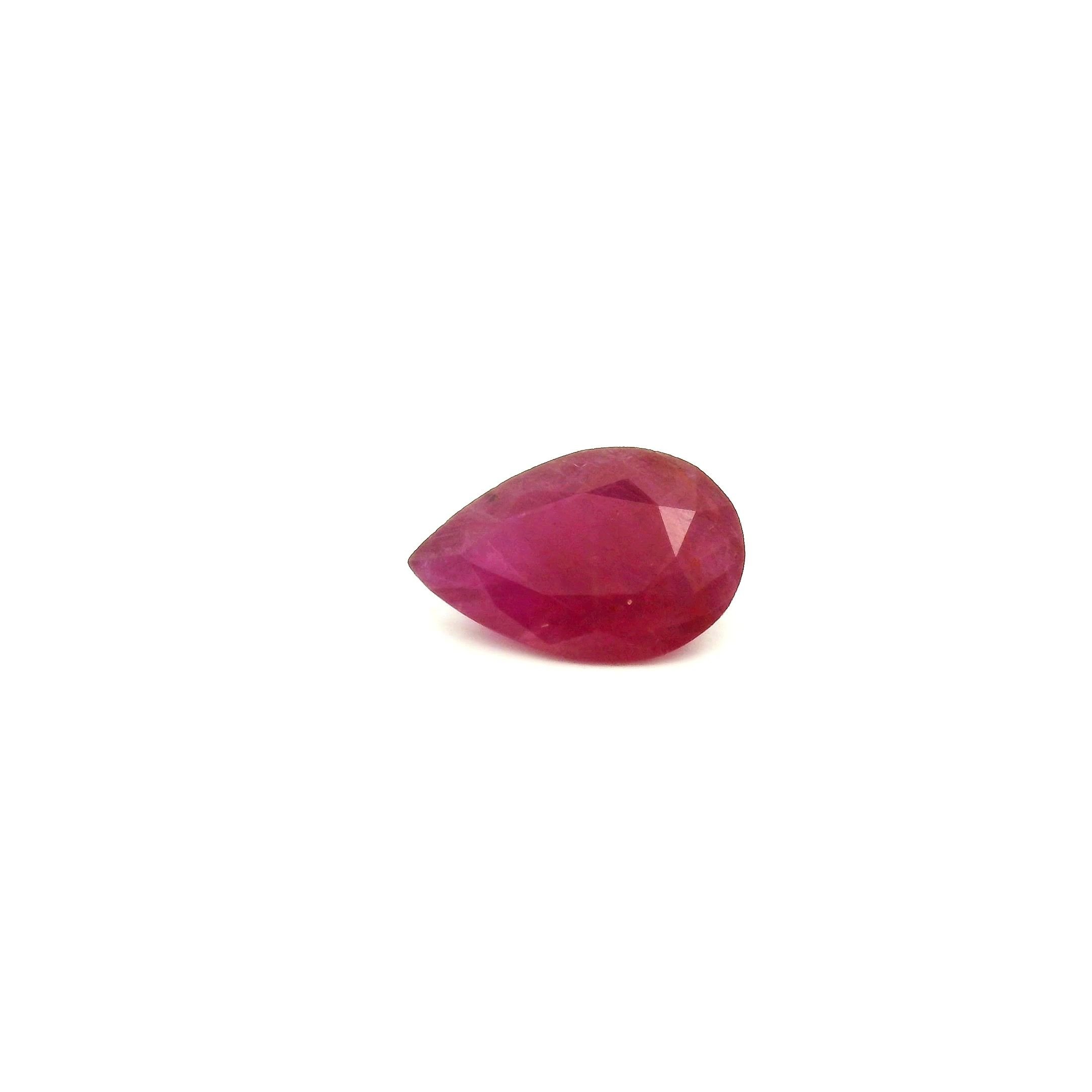 1.19 Carat Red Pear Ruby