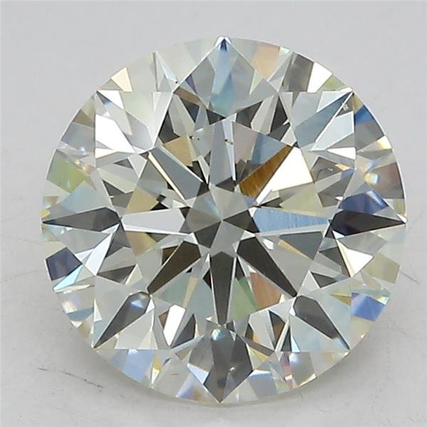 3.03ct J VS2 Rare Carat Ideal Cut Round Lab Grown Diamond