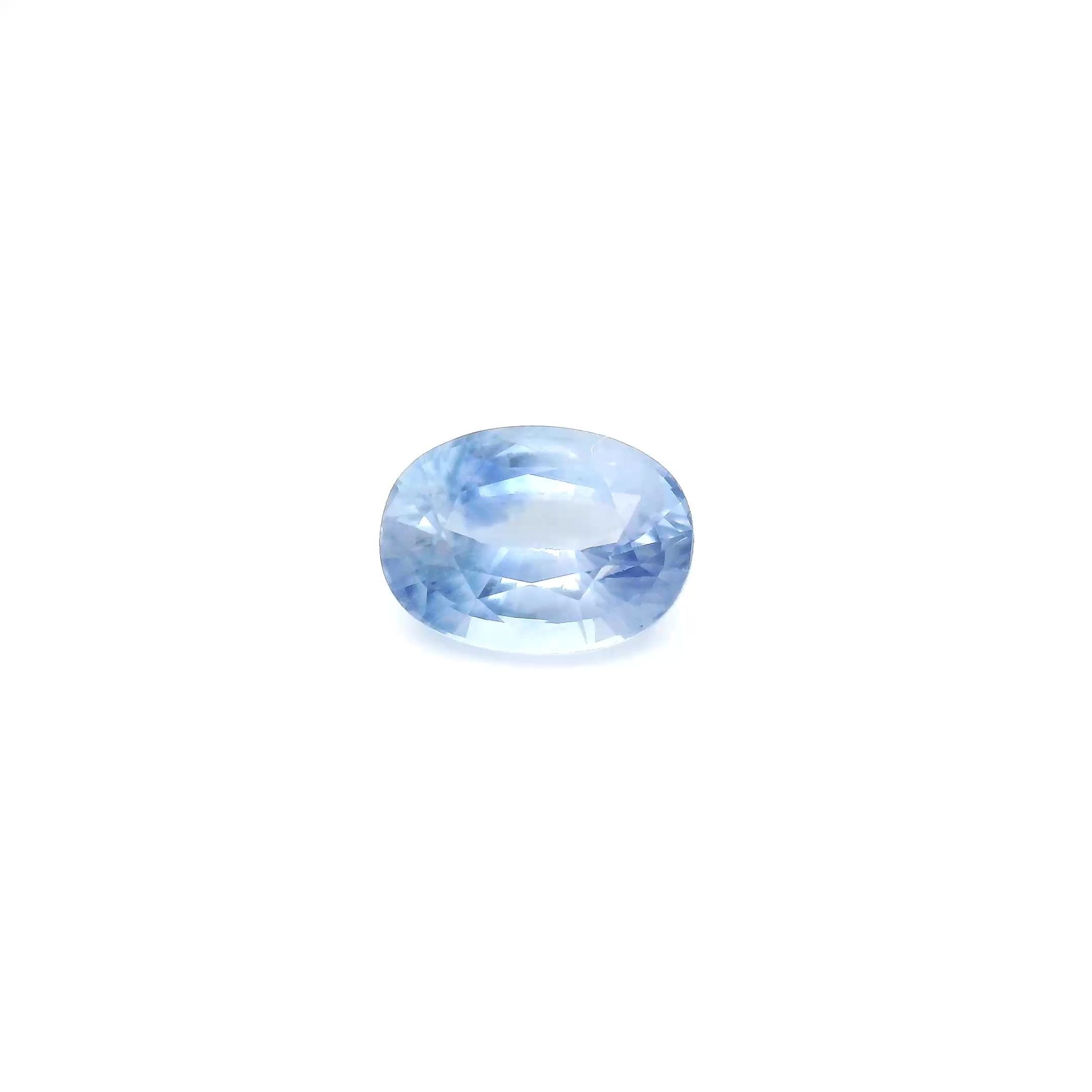 1.29 Carat Light Blue Oval Sapphire