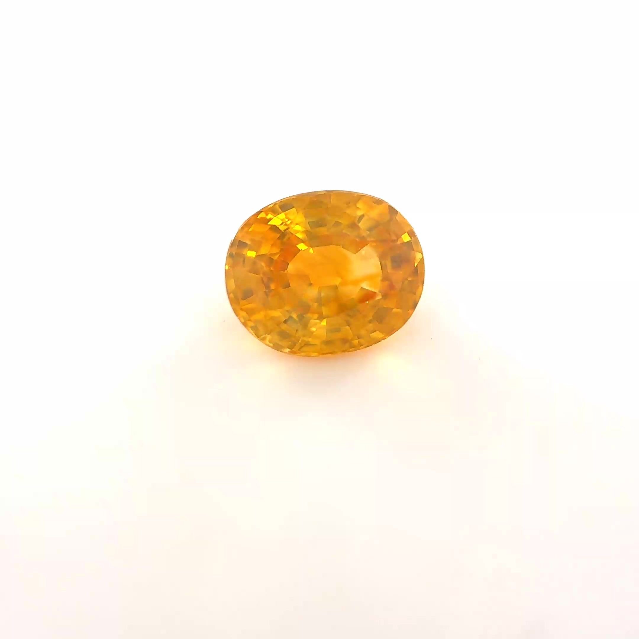 0.97 Carat Yellow Oval Sapphire