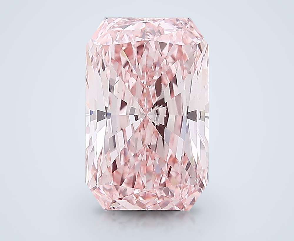 7.00 Ct. Fancy Intense Pink Radiant Lab Diamond