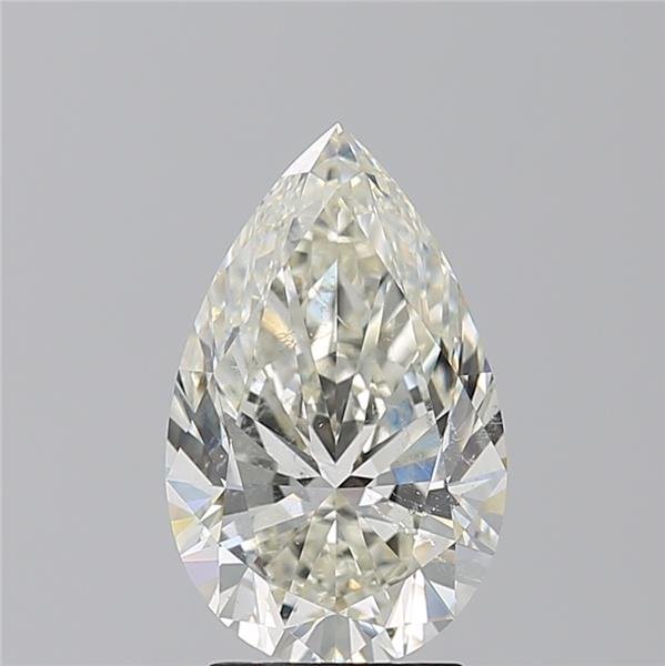 3.01ct K SI2 Rare Carat Ideal Cut Pear Diamond