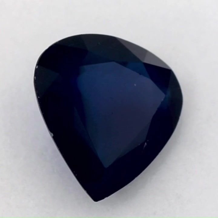 4.61 Carat Blue Pear Sapphire